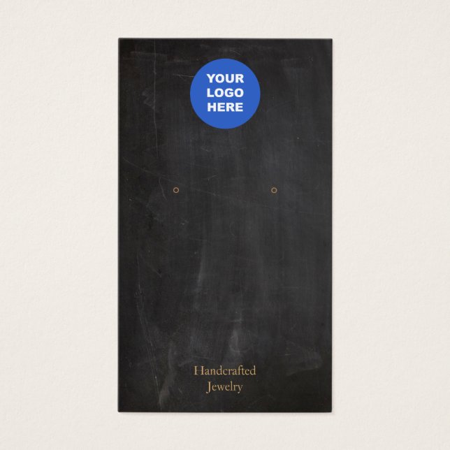 Ajouter un logo noir tableau noir carte d'affichag (Devant)