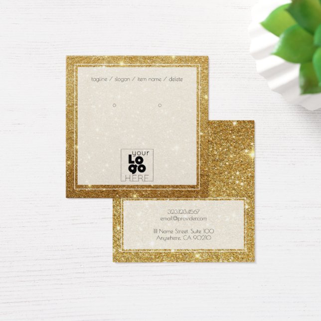 Ajouter Un Logo Parties scintillant Or Carte D'Aff (Bureau)