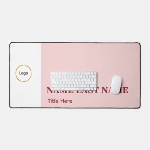 Ajouter un logo simple titre de nom rose pâle