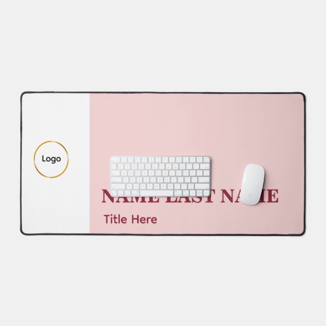 Ajouter un logo simple titre de nom rose pâle (Clavier et souris)