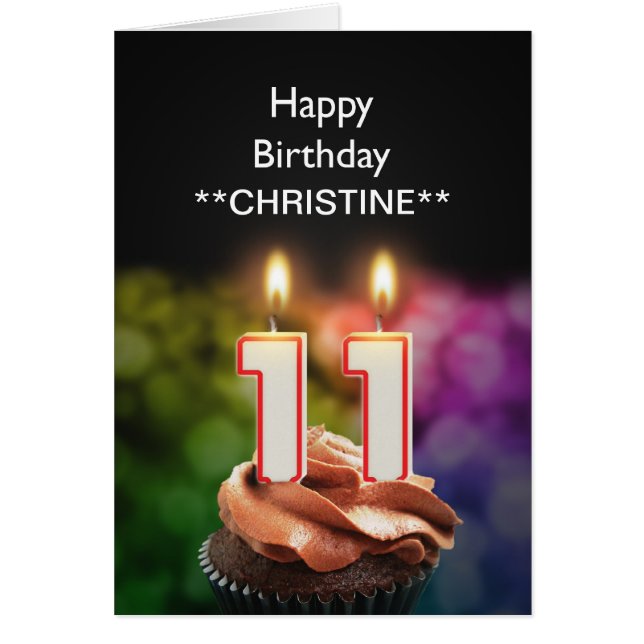 Ajouter un nom, 11e anniversaire de carte (Devant)