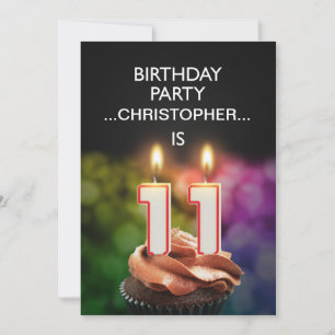 Ajouter un nom, 11e fête d'anniversaire Invitation