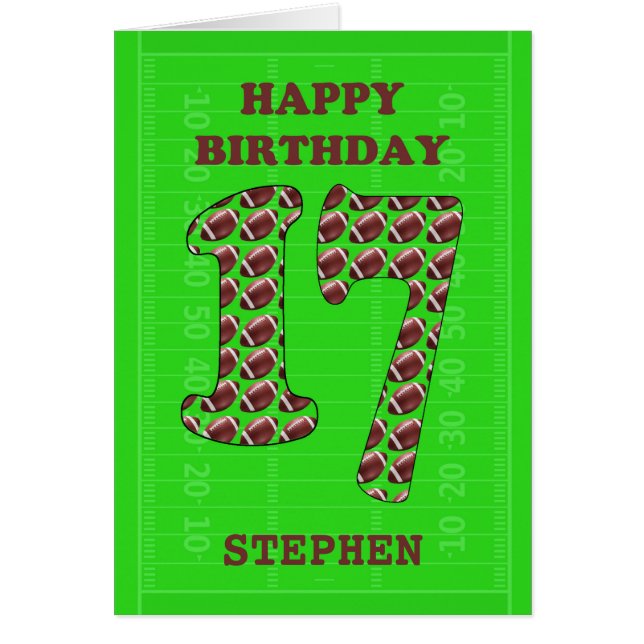 Ajouter Un Nom 17th Birthday Footballs (Devant)