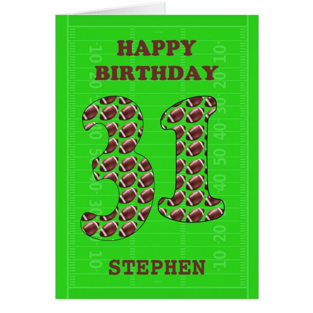 Ajouter Un Nom 31e Anniversaire Football (Devant)