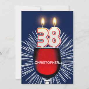 Ajouter un nom, 38e fête d'anniversaire Invitation