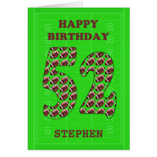 Ajouter Un Nom 52nd Birthday Footballs