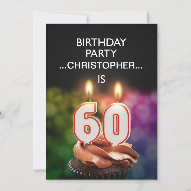 Ajouter un nom, 60e anniversaire fête Invitation (Devant)