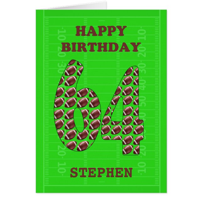 Ajouter Un Nom 64th Birthday Footballs (Devant)