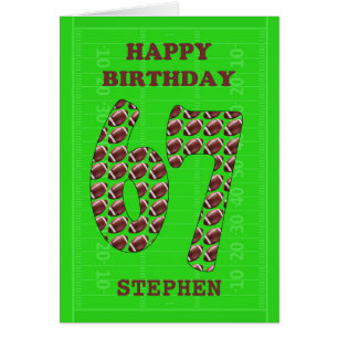 Ajouter Un Nom 67th Birthday Footballs