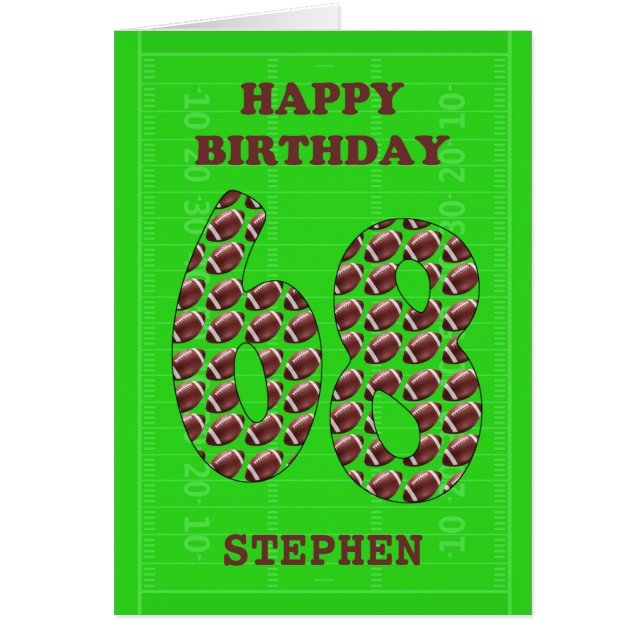 Ajouter Un Nom 68th Birthday Footballs (Devant)