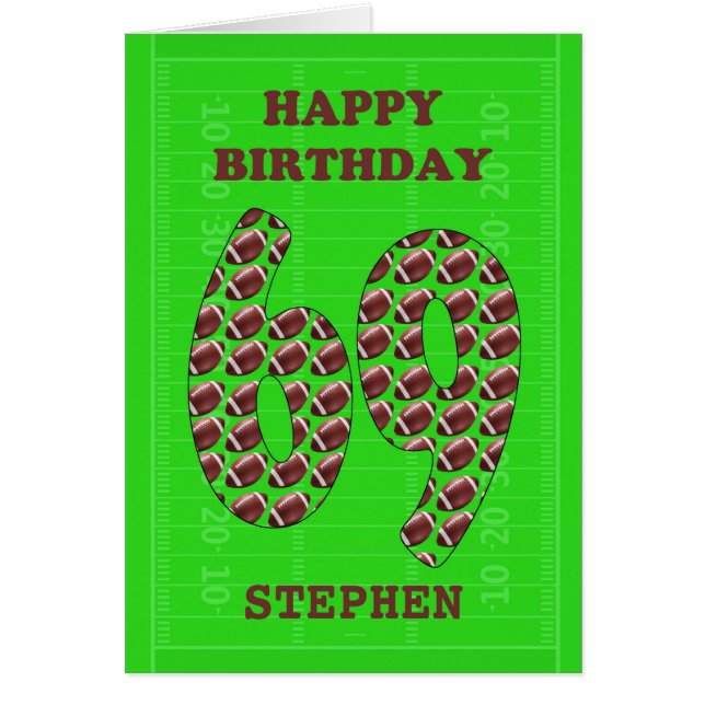 Ajouter Un Nom 69e Anniversaire Football (Devant)
