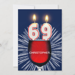 Ajouter un nom, 69e fête d'anniversaire Invitation