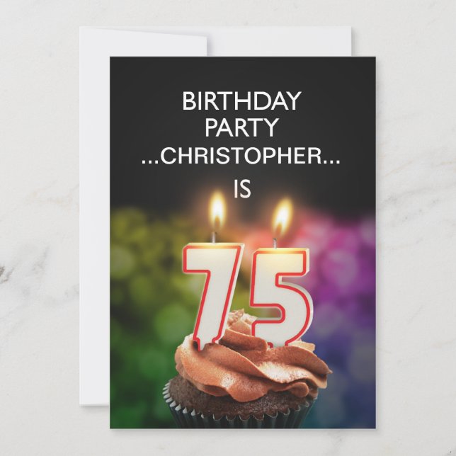 Ajouter un nom, 75e fête d'anniversaire Invitation (Devant)