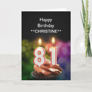 Ajouter un nom, 81ème anniversaire carte