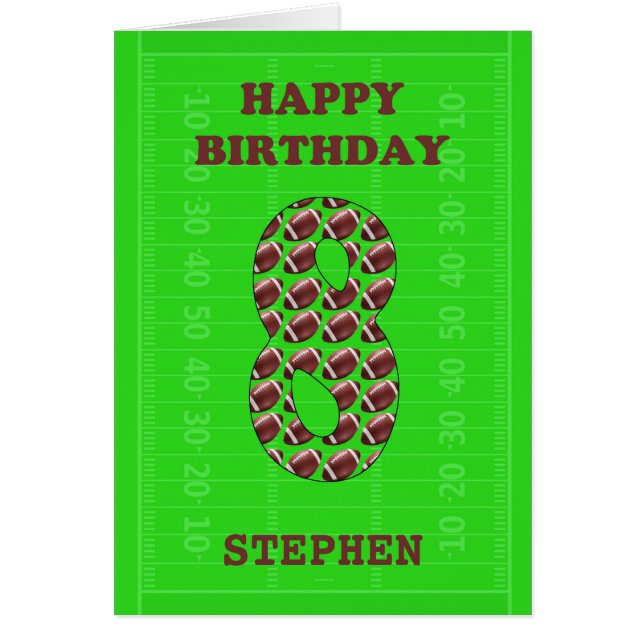 Ajouter Un Nom 8e Anniversaire Footballs (Devant)