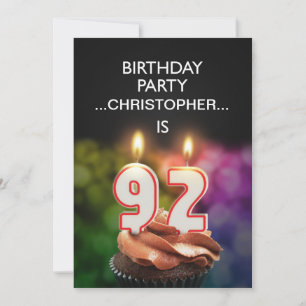 Ajouter un nom, 92e fête d'anniversaire Invitation