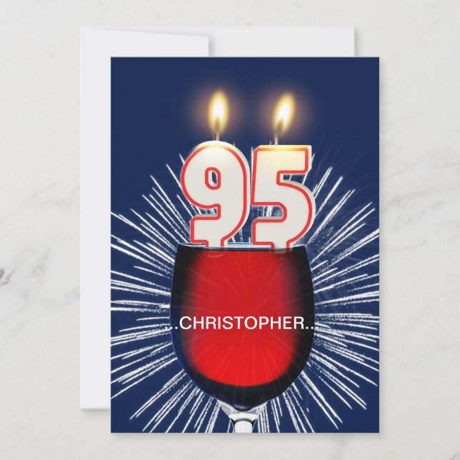 Ajouter un nom, 95e fête d'anniversaire Invitation (Devant)