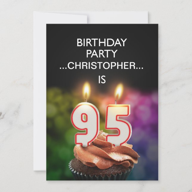 Ajouter un nom, 95e fête d'anniversaire Invitation (Devant)
