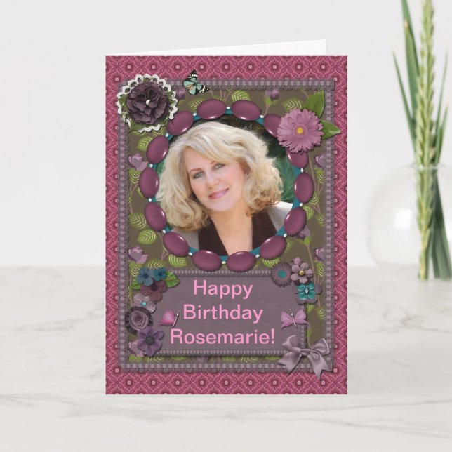 Ajouter un nom, Carte photo pour un anniversaire (Devant)