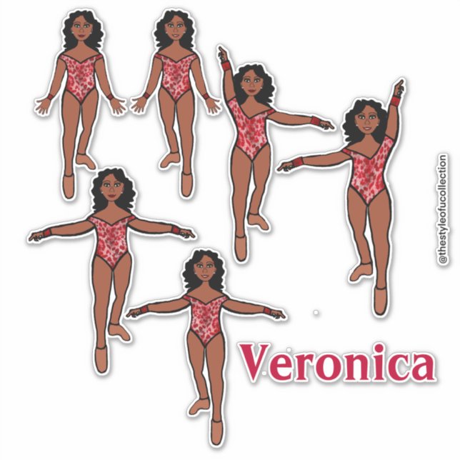 Ajouter un nom Dancer Sticker Red Animal A (Devant)