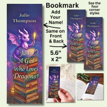 Ajouter un nom - Dragon violet avec Lampe et Livre