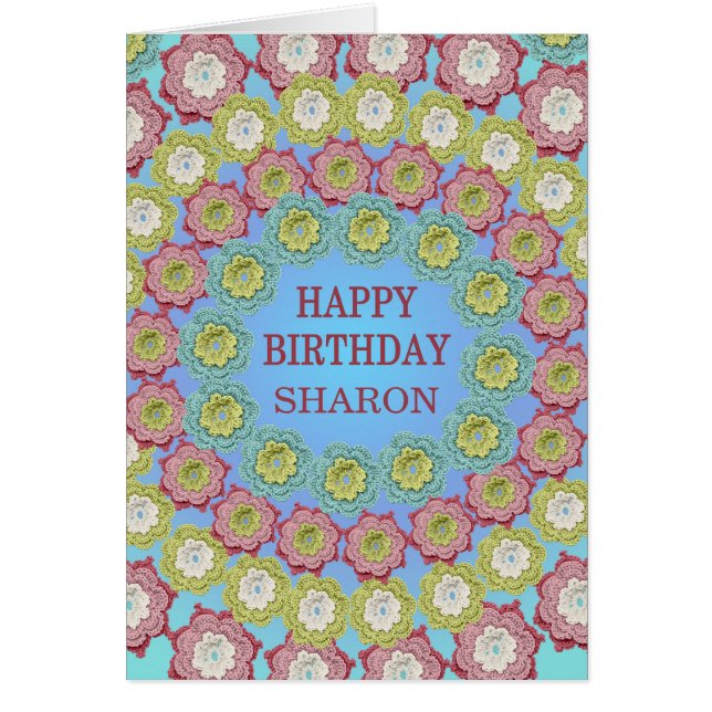 Ajouter Un Nom Fleurs De Crochet Anniversaire (Devant)