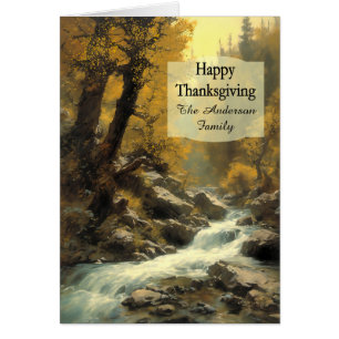 Ajouter un nom Forêt et ruisseau Thanksgiving