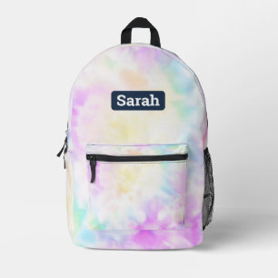 Ajouter un nom Pastel Tie Dye sac à dos