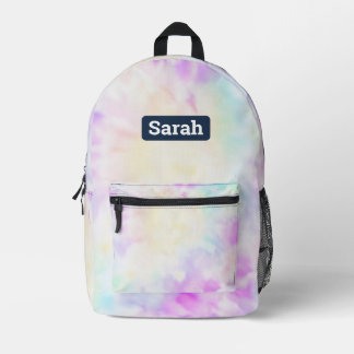 Ajouter un nom Pastel Tie Dye sac à dos
