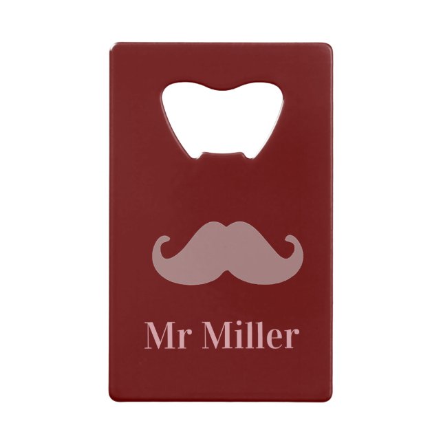 Ajouter un nom personnalisé moustache maroon (Devant)