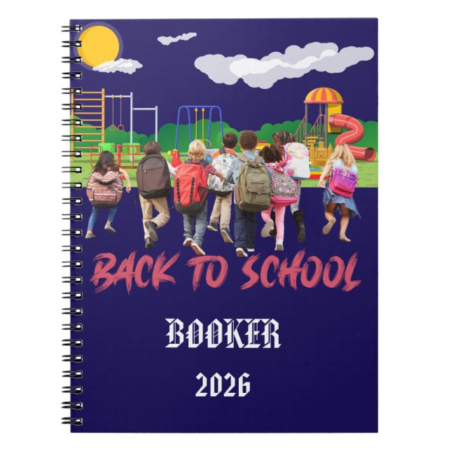 Ajouter un nom Photo Cahier Retour à l'école (Devant)
