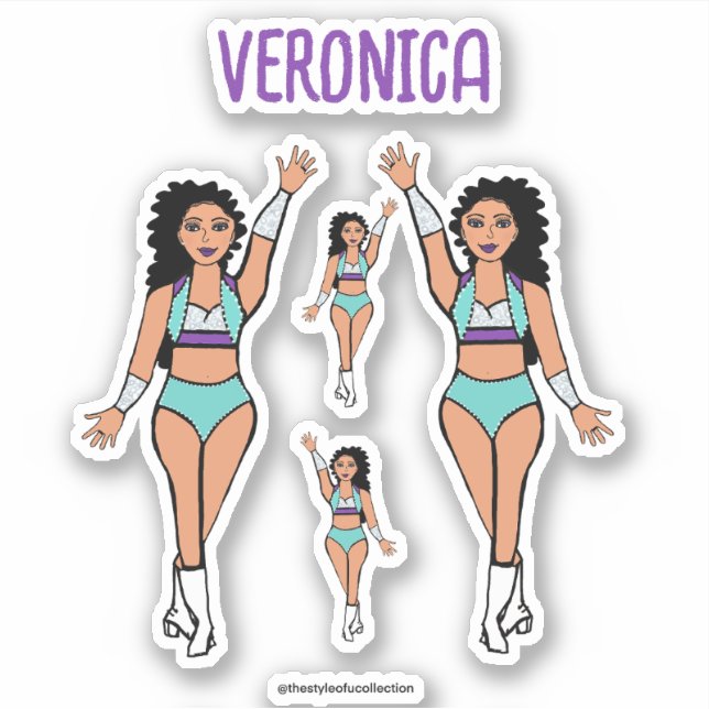 Ajouter un nom Stickers Dancer Aqua / Purple (Devant)