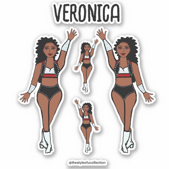 Ajouter un nom Stickers Dancer Rouge / Noir / Blan (Devant)