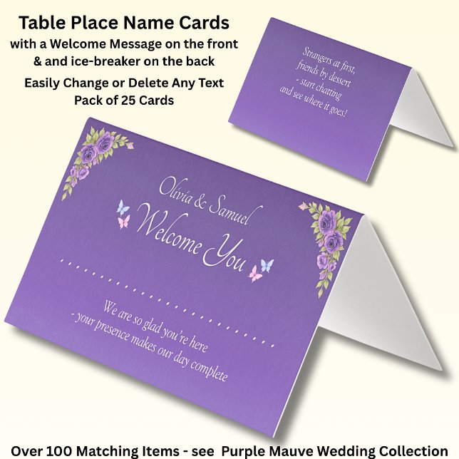 Ajouter un nom - Table Place Card - avec messages (Créateur téléchargé)
