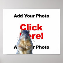 Ajouter une affiche photo personnalisée d'un écure