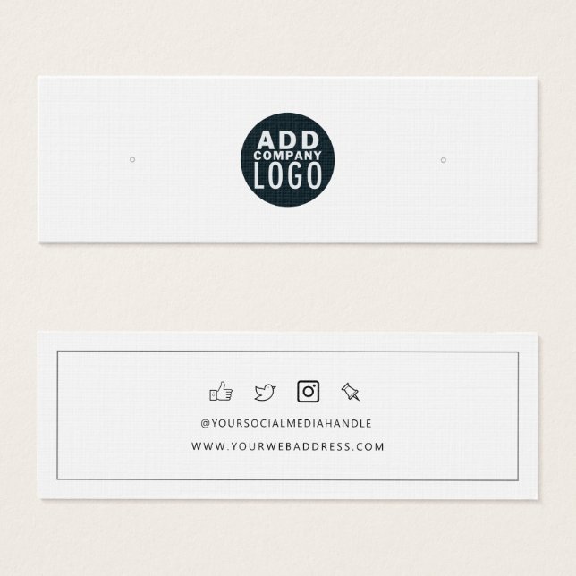 Ajouter une carte d'affichage à oreille pour logo  (Devant & derrière)