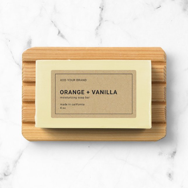 Ajouter une étiquette de produit Kraft avec une fi (Créateur téléchargé)