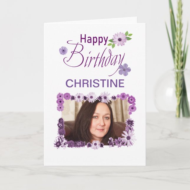 Ajouter une image et un nom, carte Anniversaire (Devant)