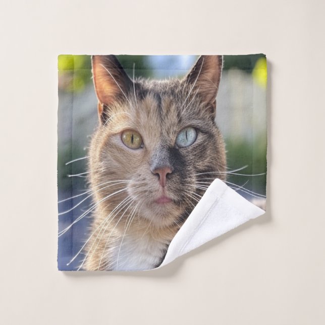 Ajouter une Personnaliser photo de chat (Gant de toilette)