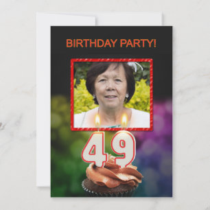 Ajouter une photo, 49e anniversaire Invitation