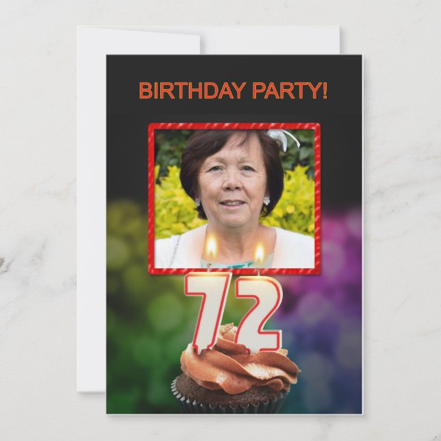 Ajouter une photo, 72e anniversaire Invitation (Devant)