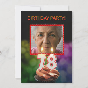 Ajouter une photo, 78e anniversaire Invitation