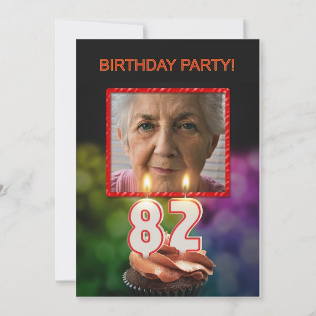 Ajouter une photo, 82e anniversaire Invitation (Devant)