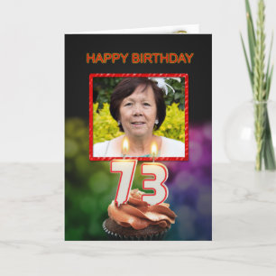 Ajouter une photo, carte d'anniversaire 73e avec b