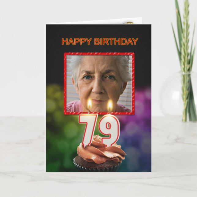 Ajouter une photo, carte d'anniversaire 79e avec b (Devant)