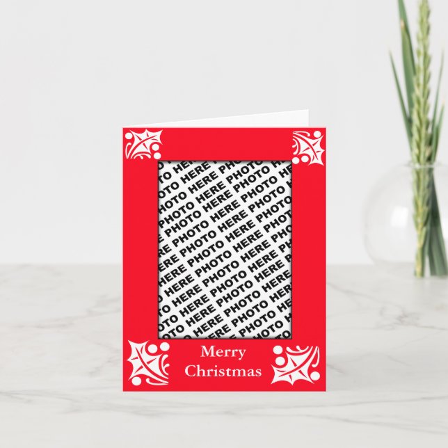 Ajouter une photo Joyeuse carte de Noël Feuille ro (Devant)