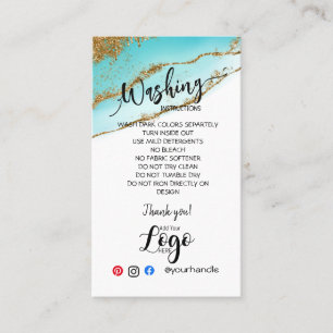 AJOUTER VOS instructions de lavage LOGO CARTES DE 