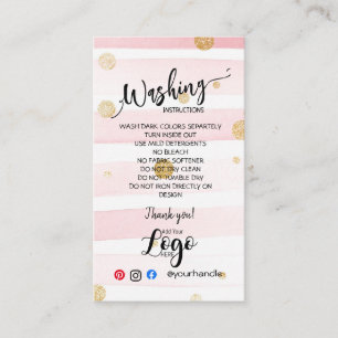 AJOUTER VOS instructions de lavage LOGO CARTES DE 