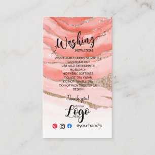 AJOUTER VOS instructions de lavage LOGO CARTES DE