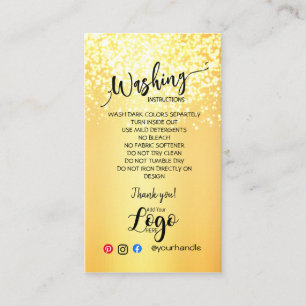 AJOUTER VOS instructions de lavage LOGO CARTES DE 